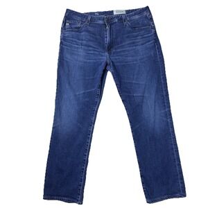 AG‎ Adriano Goldschmied Everett Slim Straight Jeans Men's 38x33 Blue Stretch
